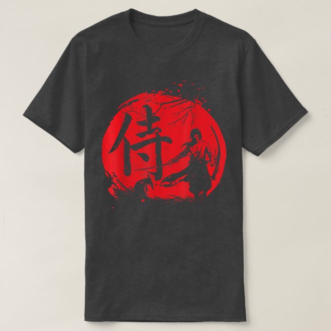 Samurai Mask Shirt Samurai Swords Bushido Samurai T (Design framsida)