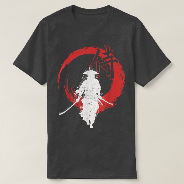 Samurai Mask Shirt Samurai Swords Bushido Samurai  T (Design framsida)