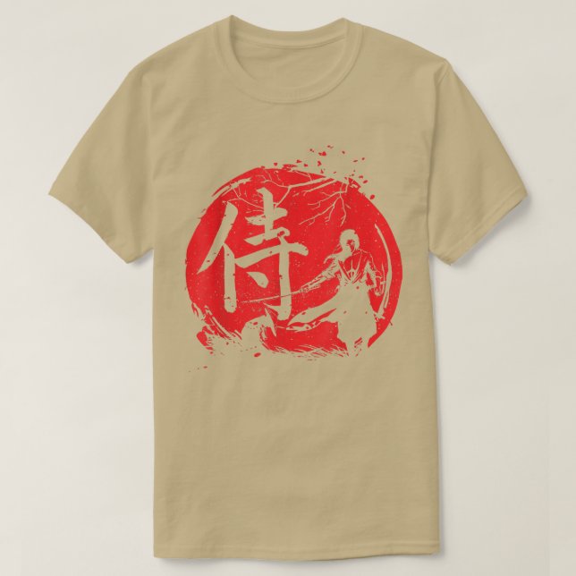 Samurai Mask Shirt Samurai Swords Bushido Samurai  T (Design framsida)