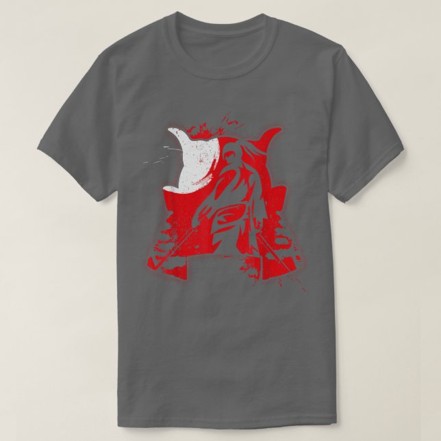 Samurai Mask Shirt Samurai Swords Bushido Samurai T (Design framsida)