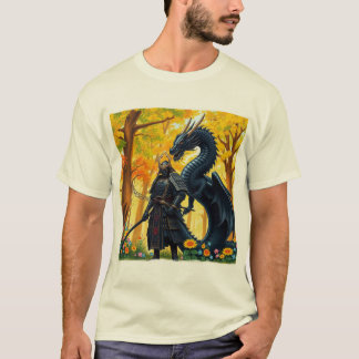 Samurai med Dragon | T-Shirt