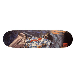 Samurai med svärdskateboarden old school skateboard bräda 21,6 cm