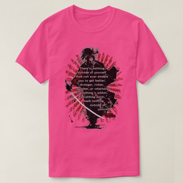 Samurai  Miyamoto Musashi, Wisdom  (2) T Shirt (Design framsida)
