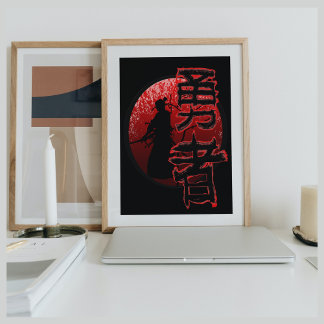 Samurai Modig Warrior Bushido Glossy Poster