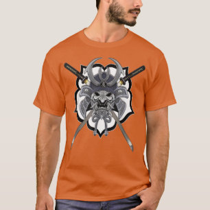 Samurai Ninja Helmet Katana Illustration T Shirt