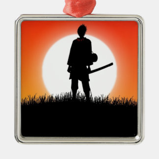 Samurai Ninja - japansk krigare Julgransprydnad Metall