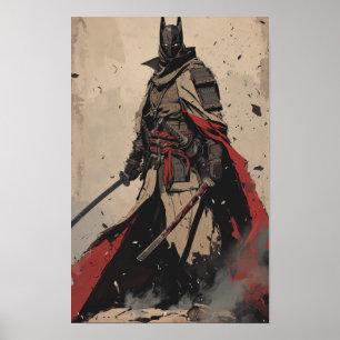Samurai Ninja Mörk Knight Poster - Sword Pose