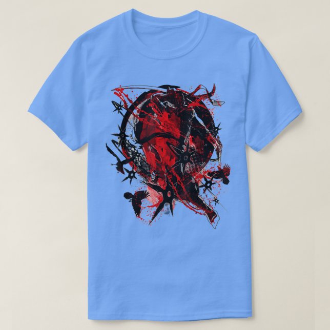 samurai ninja Samurai Katana Ramen Ninja Kimono  T Shirt (Design framsida)