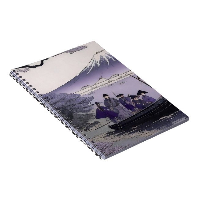 Samurai Notebook Mount Fuji Japanese Art Anteckningsbok (Högra Sidan)