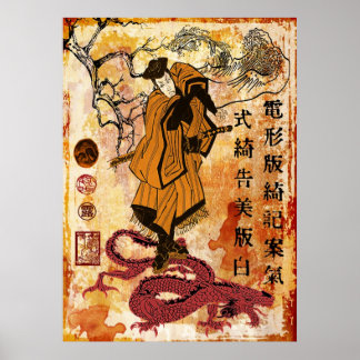samurai och draken poster