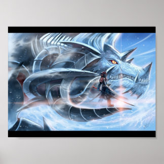 Samurai och Ice Dragon Poster