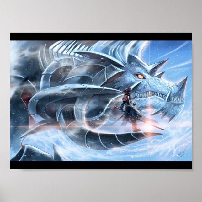 Samurai och Ice Dragon Poster (Framsidan)