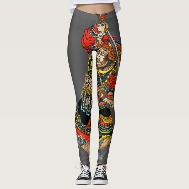 Samurai och sword Leggings (Framsida)