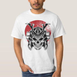Samurai Oni Mask/ Masculina Máscara Samurai Oni T Shirt