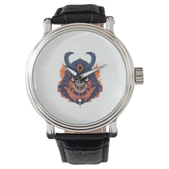 Samurai Oni Skull Armbandsur (Framsida)
