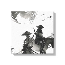 Samurai-övertäckt canvas