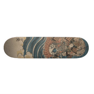 Samurai på hästrygg circa 1830 skateboard bräda 21,5 cm