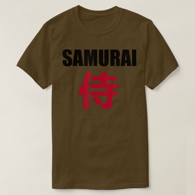 SAMURAI på japanska Kanji Writing T-Shirt (2) (Design framsida)