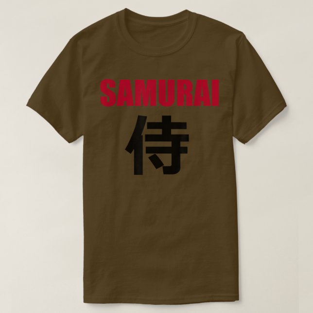 SAMURAI på japanska Kanji Writing T-Shirt Copy (2) (Design framsida)