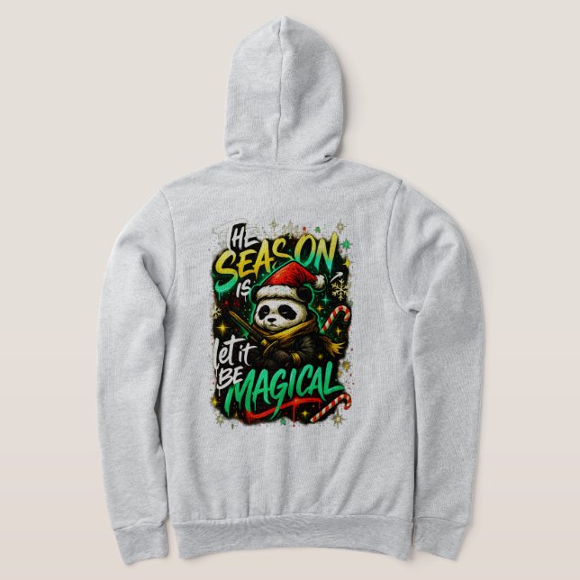 Samurai Panda Christmas Magical Women's Holiday T Shirt (Laydown Baksida)