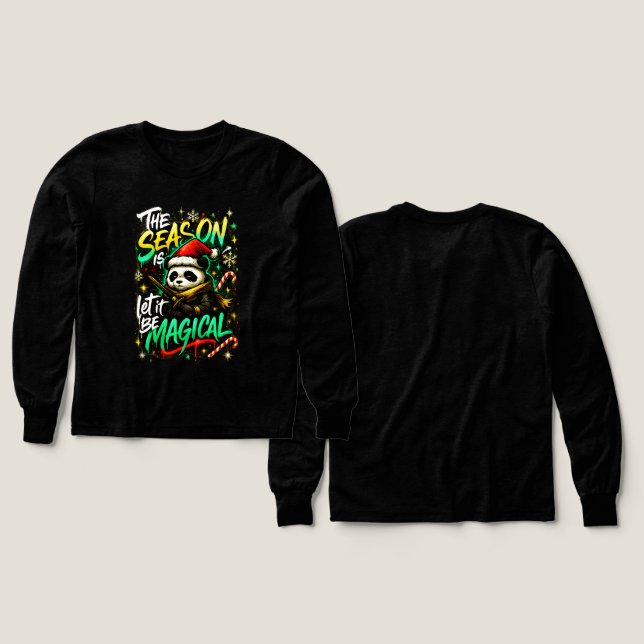 Samurai Panda Girls Premium Mysig Jul Tröja för (Design framsida och baksida)