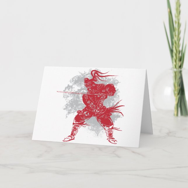 Samurai Pose Kort (Framsida)