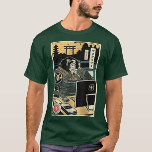 Samurai Programmer 2 Computer Science Ukiyoe Japan T Shirt