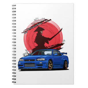 Samurai R34 Japansk bil Anteckningsbok