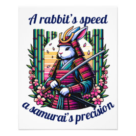 Samurai Rabbit i Bamboo Grove Fototryck