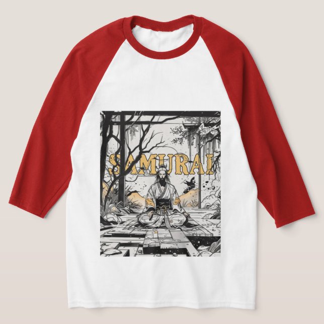 Samurai Raglan T Shirt (Laydown)