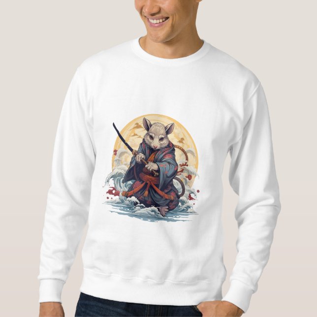  Samurai rat  Basic Sweatshirt (Framsida)
