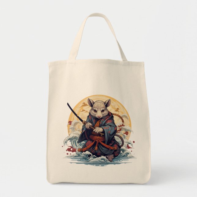 Samurai Rat Dam Totebagsar Tygkasse (Framsidan)