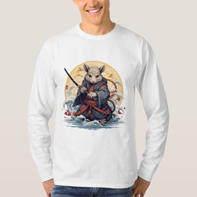 Samurai Rat Men's T-Shirts (Framsida)