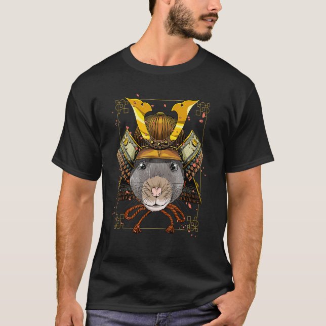 Samurai Rat Mouse Japanese Warrior Bushido Japanes T Shirt (Framsida)