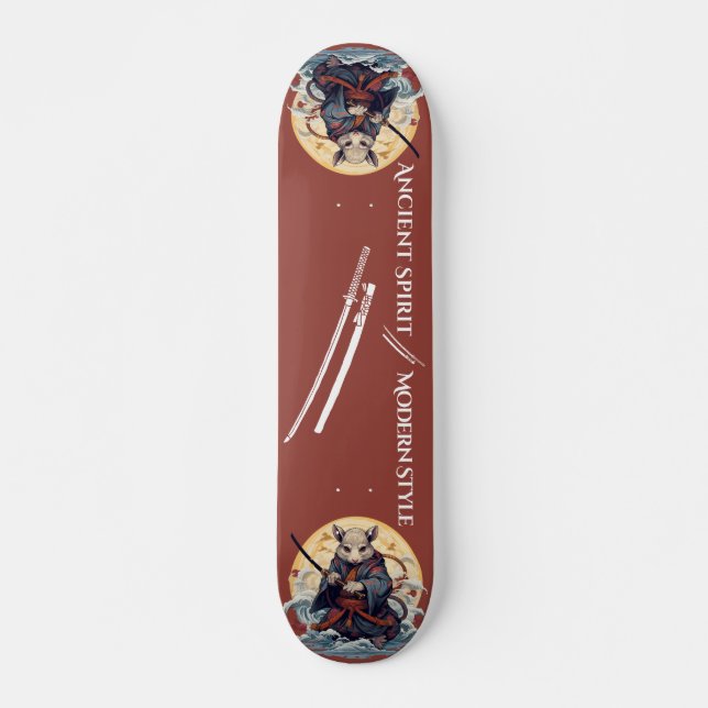 Samurai rat warrior Skateboard (Framsida)