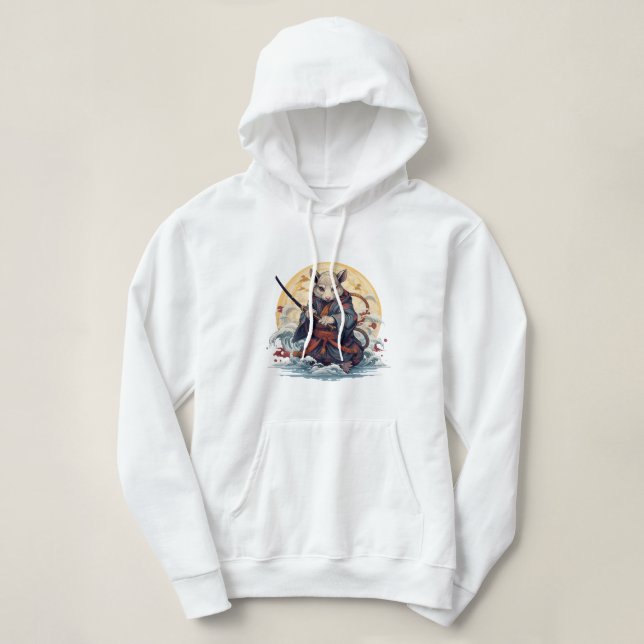 Samurai Rat Women's Hoodies & Sweatshirts T Shirt (Design framsida)