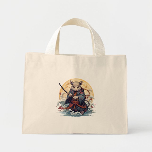 Samurai Råttas Dam Totebags Mini Tygkasse (Framsidan)
