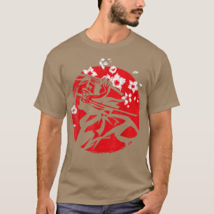 Samurai Ronin Japanska Röda Sol T Shirt
