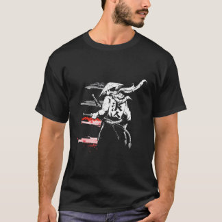 Samurai Ronin Japanska Röda Sol T Shirt