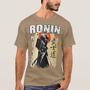 Samurai Ronin Straw Hat Warrior Sword Fighter Japa T Shirt