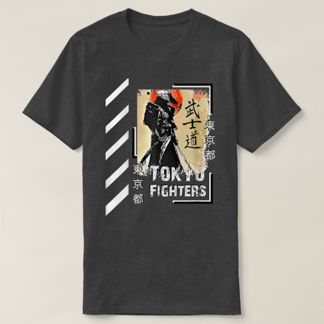 Samurai Ronin Streetwear Japan Tokyo Stil Clothin T Shirt (Design framsida)