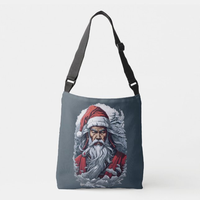Samurai Santa Warrior jul Art Gift Axelväska (Framsida)