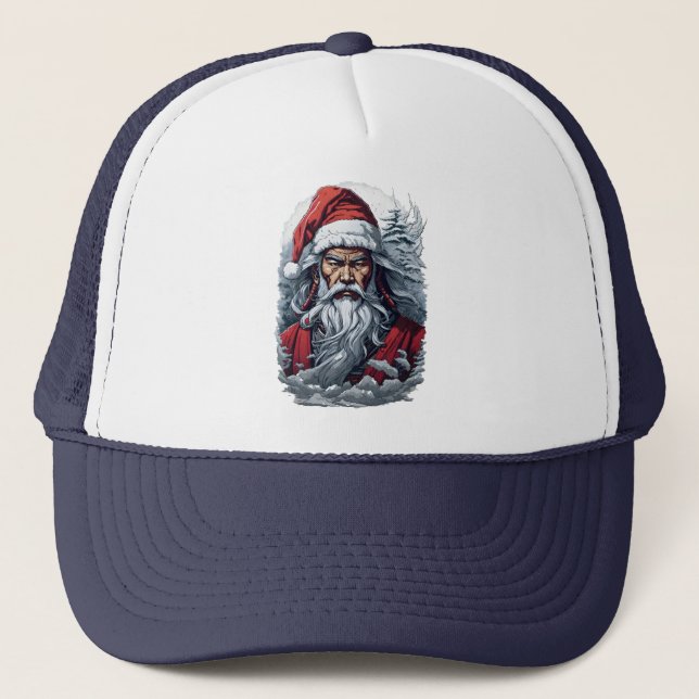 Samurai Santa Warrior jul Art Gift Keps (Framsida)