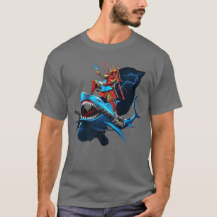 Samurai Shark Funny pun T Shirt