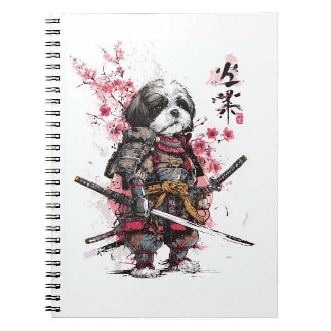 Samurai Shih Tzu - Episk krigshund Anteckningsbok (Framsidan)