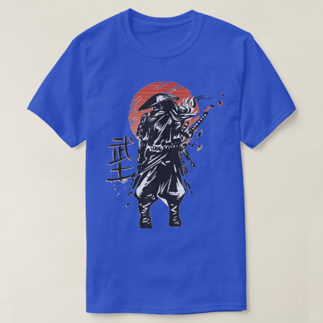 Samurai Shirt Sword Fighter Japanska martialkonst  T Shirt (Design framsida)