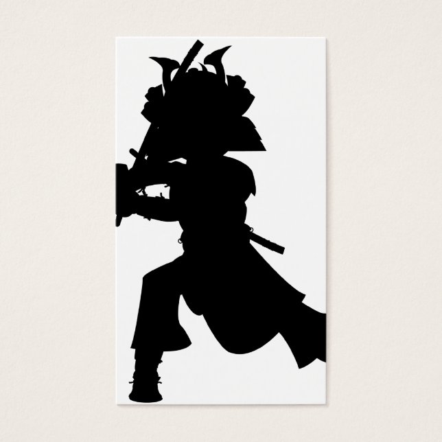 Samurai Silhouette Bookmark Visitkort (Framsidan)