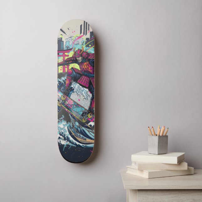 Samurai Skateboard Art – Japanese Spirit & Street  (Väggkonst)