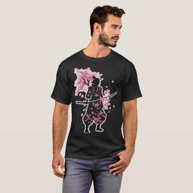 Samurai Smoke Blossoms T-shirt (Hel framsida)