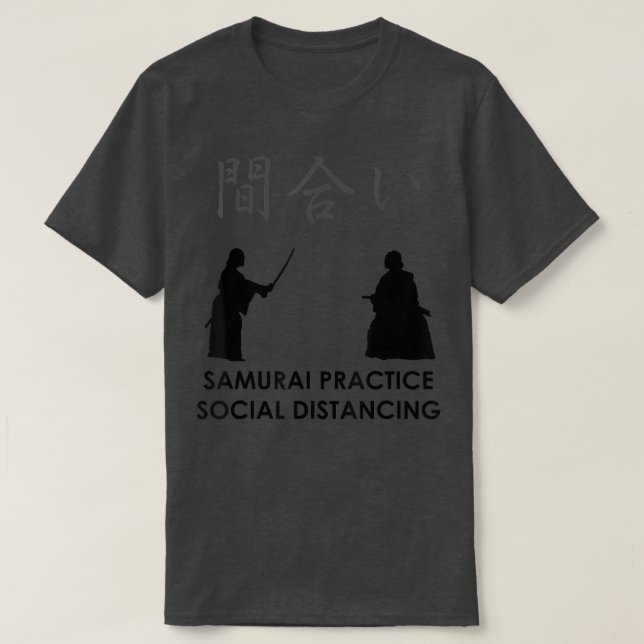Samurai Social Avstånd  T Shirt (Design framsida)